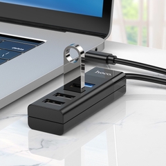 [SE113] Hub chuyển Hoco HB25 Type-C sang 4 cổng USB ( 1 USB 3.0 / 3 USB 2.0 ) vật liệu TPE cao cấp siêu nhẹ