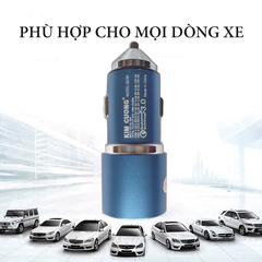 [SE55]Tẩu sạc nhanh, cóc sạc xe hơi kim cương QC30 36W 2 cổng usb quick charge 3.0