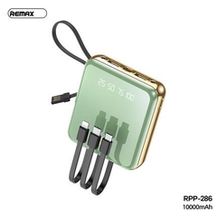 [SE192]Pin dự phòng Remax RPP-286 Janker Series 10000mAh tích hợp đèn pin - hỗ trợ 4 dây sạc USB/ microUSB/ typeC/ LN