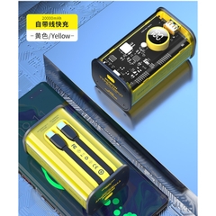 [SE415]Pin dự phòng trong suốt WEKOME WP-347 20000mAh tích hợp 2 cáp - sạc nhanh PD 20W và QC 22.5W (màu ngẫu nhiên)