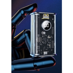 [SE415]Pin dự phòng trong suốt WEKOME WP-347 20000mAh tích hợp 2 cáp - sạc nhanh PD 20W và QC 22.5W (màu ngẫu nhiên)