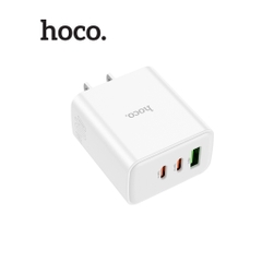 [SE99] Củ sạc nhanh Hoco C126 PD40W/QC3.0 2 cổng Type-C và 1 cổng USB, chất liệu PC + ABS chống cháy , chân dẹt