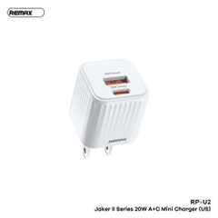 [SE93]Cốc sạc nhanh Remax RP-U2 1A+1CQC3.0+PD 20W (US)