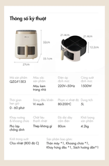 Nồi chiên không dầu Bear QZG-F15E3 5L