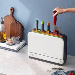 Bộ Dao Thớt Kháng Khuẩn Sử Dụng Tia UV 7 Món Morphy Richards MR1000 - Hàng Chính Hãng