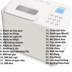 Máy làm bánh Petrus 8855GR/8860 chính hãng 25 chức năng (tặng sách dậy làm bánh)