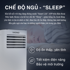 Điều hòa di động Akono 9000 BTU, kiêm máy hút ẩm
