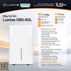 Máy hút ẩm lọc không khí Lumias D6S-60L