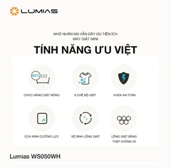 Máy giặt mini chức năng giặt nhiệt độ cao Lumias WS050WH