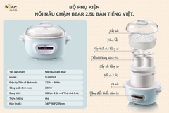 Nồi nấu chậm Bear 2.5L