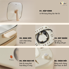 Nồi lẩu điện Bear đa năng 7in1 C40M1