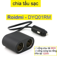 Chia tẩu sạc ô tô Roidmi 1 ra 2 DYQ01RM