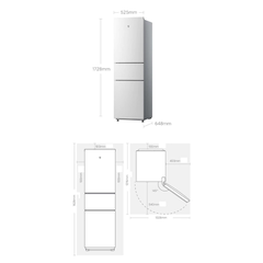 Tủ lạnh 3 cánh Xiaomi Mijia 206L (không đóng tuyết)