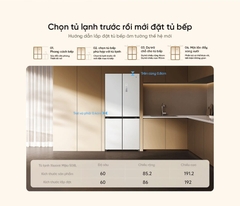 Tủ lạnh Xiaomi Mijia 508L siêu mỏng thiết kế âm tường