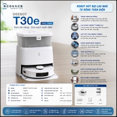 Robot hút bụi lau nhà Ecovacs Deebot T30e Pro Omni – Bản Quốc Tế