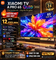 Tivi Xiaomi A Pro 65 Inch – 2026 Bản Quốc Tế – QLED 4K/60Hz – 2GB/8GB