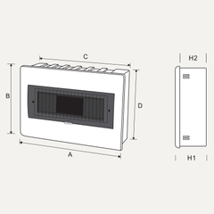 TỦ ĐIỆN ÂM TƯỜNG CHỨA MCB TS-60