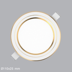 ĐÈN LED PANEL ÂM TRẦN RPL 7W VIỀN VÀNG 3 CHẾ ĐỘ MÀU