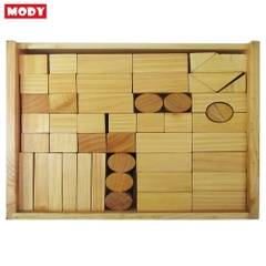 Bộ xếp hình xây dựng 100 chi tiết khối gỗ lắp ghép Mody M272100 tăng cường vận động, phát triển tư duy và tưởng tượng