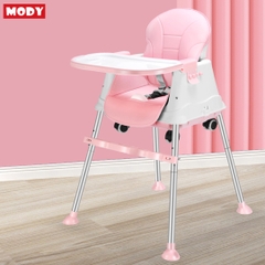 Ghế ăn dặm đa năng cho bé có đệm lót và bánh xe, điều chỉnh độ cao Mody M5360