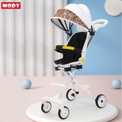 Xe đẩy 2 chiều gấp gọn kèm đệm và mái che siêu nhẹ cho bé Mody M8888