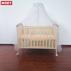 Giường cũi gỗ trẻ em đa năng tặng kèm màn chống muỗi Mody M11872