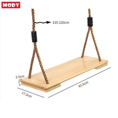 Xích đu gỗ cao cấp cho bé có dây điều chỉnh độ cao Mody M43172