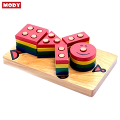 Đồ chơi giáo dục montessori hề học hình cho bé phát triển trí tuệ Mody M222415