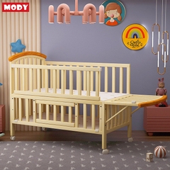 Giường cũi gỗ trẻ em đa năng tặng kèm màn chống muỗi Mody M11872