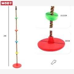 Bộ đĩa và dây thừng treo xích đu dành cho trẻ em kèm đĩa nhựa tiện dụng Mody M20030