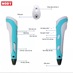 Bút in 3D MODY M7V2 sử dụng động cơ kim loại
