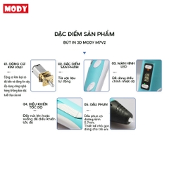Bút in 3D MODY M7V2 sử dụng động cơ kim loại