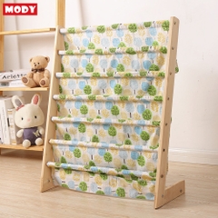 Giá sách 5 ngăn bằng vải kèm khung gỗ cao cấp cho bé Mody M806625