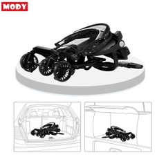 Xe đẩy 2 chiều gấp gọn kèm đệm và mái che siêu nhẹ cho bé Mody M8888