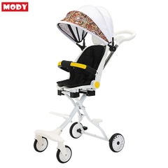 Xe đẩy 2 chiều gấp gọn kèm đệm và mái che siêu nhẹ cho bé Mody M8888