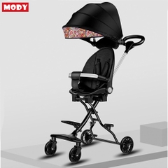 Xe đẩy 2 chiều gấp gọn kèm đệm và mái che siêu nhẹ cho bé Mody M8888