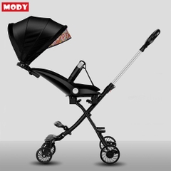 Xe đẩy 2 chiều gấp gọn kèm đệm và mái che siêu nhẹ cho bé Mody M8888