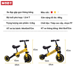Xe đạp gập gọn thăng bằng cho bé 3 in 1 có bàn đạp Mody M618
