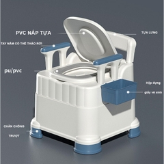 Bồn cầu di động dạng ghế ngồi cho người già bồn vệ sinh cho bà bầu và người bệnh Mody M232