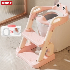 Thang bô vệ sinh gấp gọn bằng nhựa cao cấp kèm đệm PU siêu mềm cho bé Mody M39535
