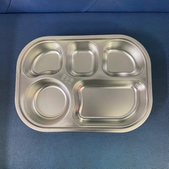 Khay inox 5 ngăn sâu mầm non