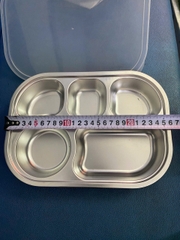 Khay inox 5 ngăn sâu mầm non