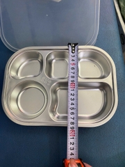 Khay inox 5 ngăn sâu mầm non