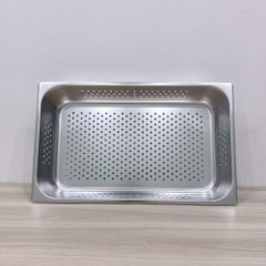 Khay inox GN 1/1/15 kích thước 530x325x150 cm đục lỗ Sus 304