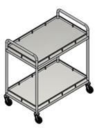 Xe đẩy thực phẩm 2 tầng