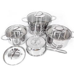 Bộ nồi 4 chiếc 3 lớp inox 304 nắp kính