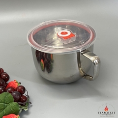 Cốc ăn mì bằng inox nắp giữ nhiệt có tay cầm