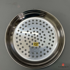 Khay tròn inox đục lỗ phi 22, 24, 26cm