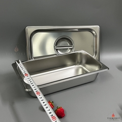 Khay đựng topping, trà sữa, chè,... GN 1/3/6.5 Sus 304
