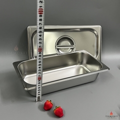 Khay đựng topping, trà sữa, chè,... GN 1/3/6.5 Sus 304